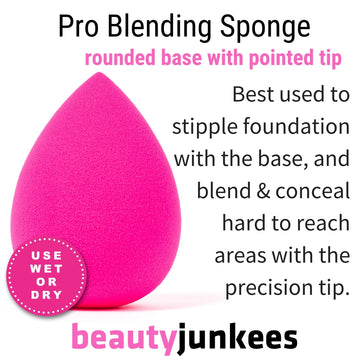 Pink Teardrop Makeup Sponge Set - 1pc