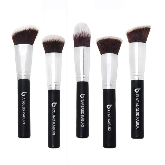 Buy the 5 Piece Kabuki Makeup Brush Set by Beauty Junkees